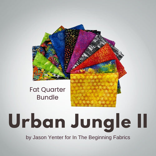 Urban Jungle II Fat Quarter Bundle, multicolor quilting fabric by In the Beginning Fabrics