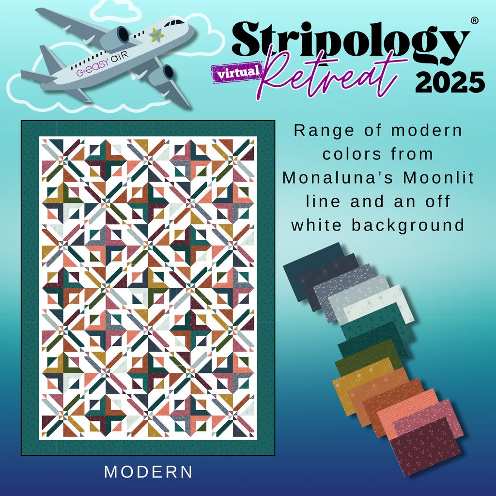 Stripology Virtual Retreat 2025 - Session 2 Fabrics GE Designs Retreat 2025 Kit - Modern