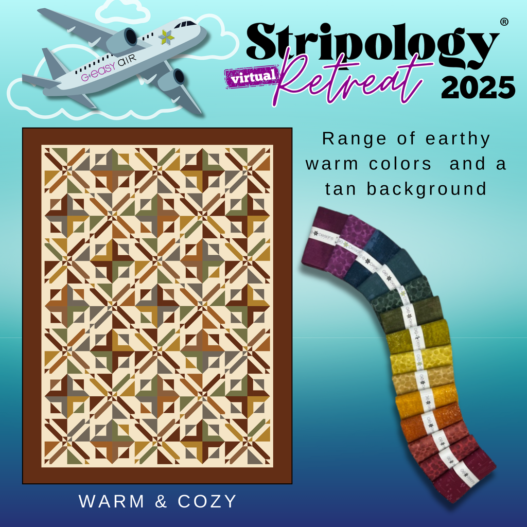 Stripology Virtual Retreat 2025 - Session 2 Fabrics GE Designs Retreat 2025 Kit - Warm and Cozy