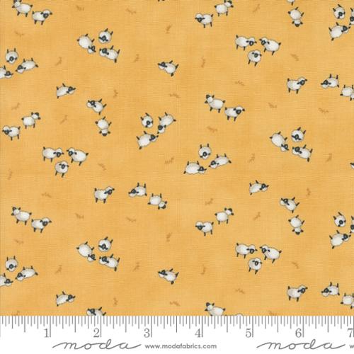 Willows Farm Sheep Goldenrod 56105-15 Fabrics Moda Fabrics   