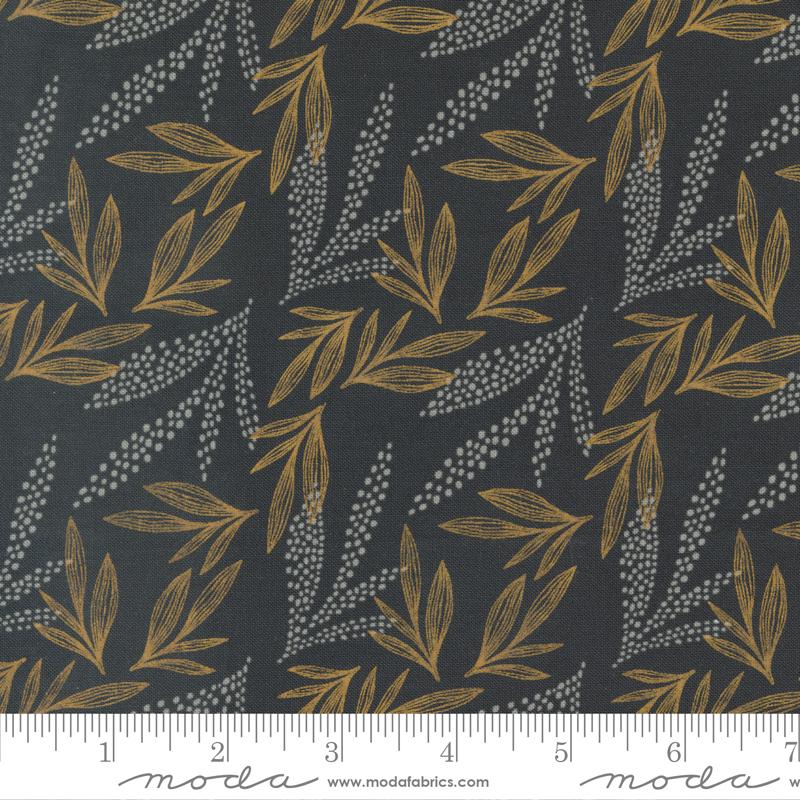 Woodland Wildflowers Leaf Lore Charcoal 45584-19 Fabrics Moda Fabrics   