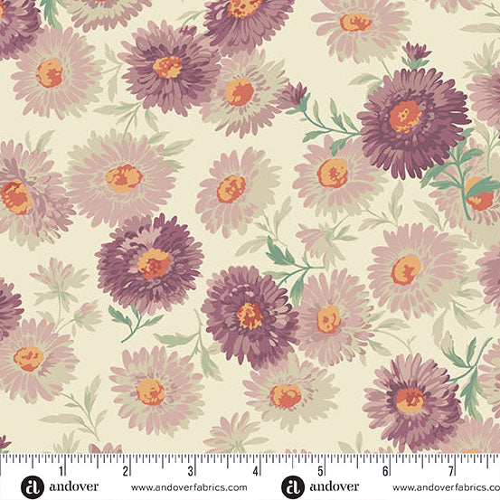 Chrysanthemum Lilac 108" Wide Backing Fabric - AW1680-P - 3 YARD CUT - Andover Fabrics Fabrics Andover Fabrics