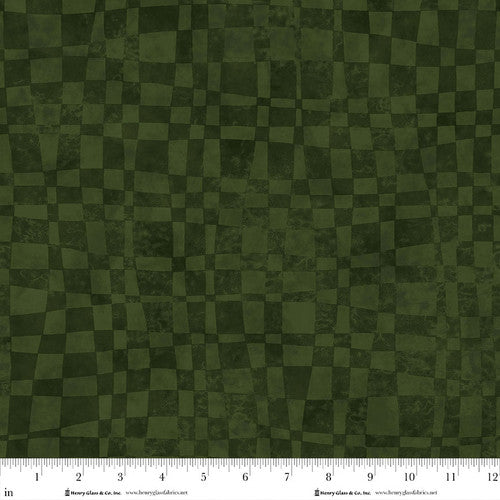 Hollyville Manor Vintage Check Green 3514-66 Fabrics Henry Glass