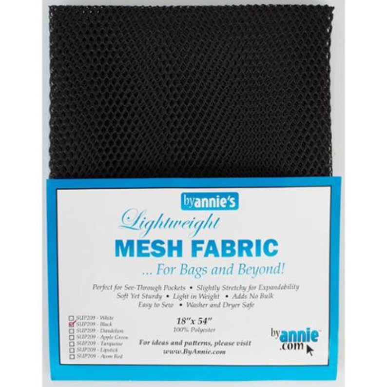 Lightweight Mesh Fabric - Black  Checker   