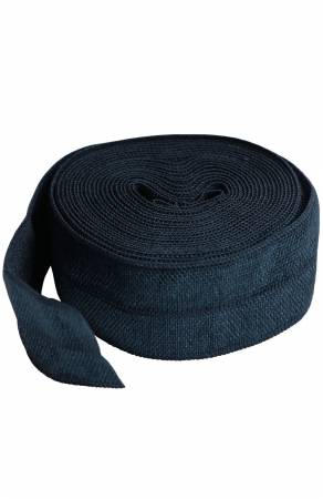 Fold-over Elastic 3/4in x 2yd Navy  Checker   