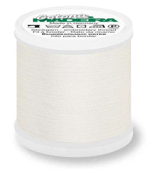 Madeira Cotona 30 - Premium Cotton Quilting & Sewing Thread, 752 Off White Thread Madeira