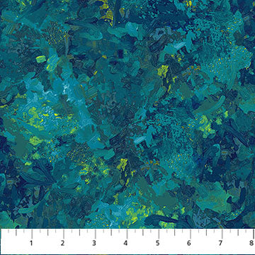 Chroma Peacock 108" Wide Backing Fabric - B9060-66 - 2 YARD - Northcott Fabrics Fabrics Northcott