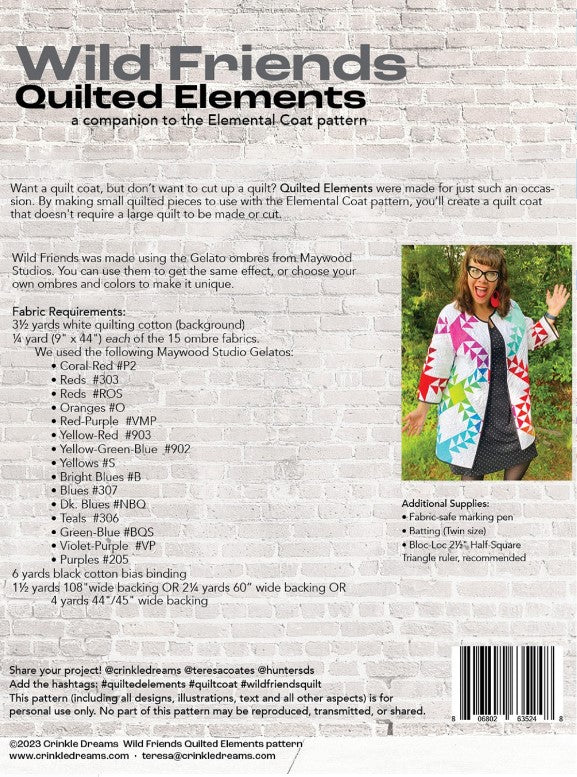 Wild Friends Quilted Elements Pattern Checker   