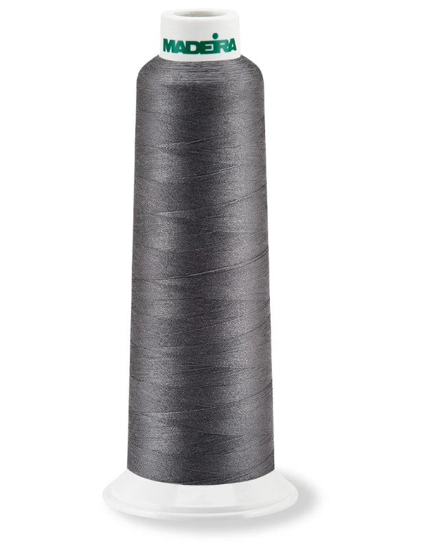 Madeira AeroQuilt 40 - Premium Longarm Quilting Thread, 8111 Steel Grey Thread Madeira