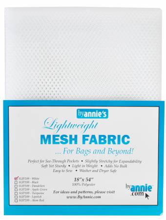 Lightweight Mesh Fabric - White  Checker   