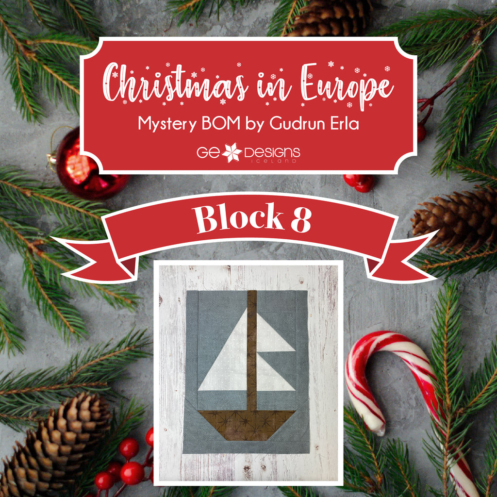 Christmas In Europe -BLOCK 8 Mystery BOM - pattern with video Pattern GE Designs   