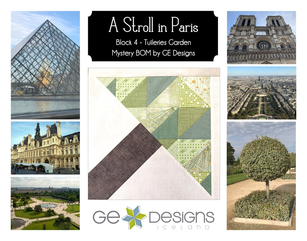 A Stroll In Paris - BLOCK 4 Mystery BOM - pattern with video Pattern GE Designs   