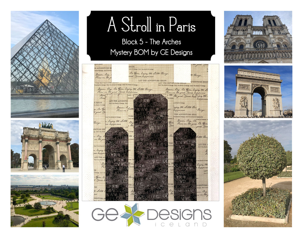 A Stroll In Paris - BLOCK 5 Mystery BOM - pattern with video Pattern GE Designs   