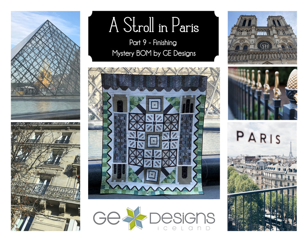 A Stroll In Paris - Part 9, Finishing,  Mystery BOM - pattern with video Pattern GE Designs   
