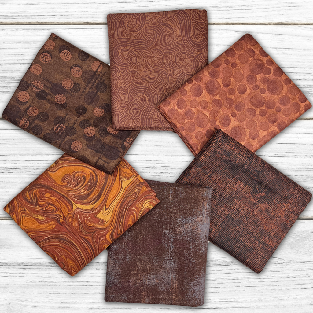 Mystery Basic Brown Stash Builder Bundle Fabrics GE Designs   