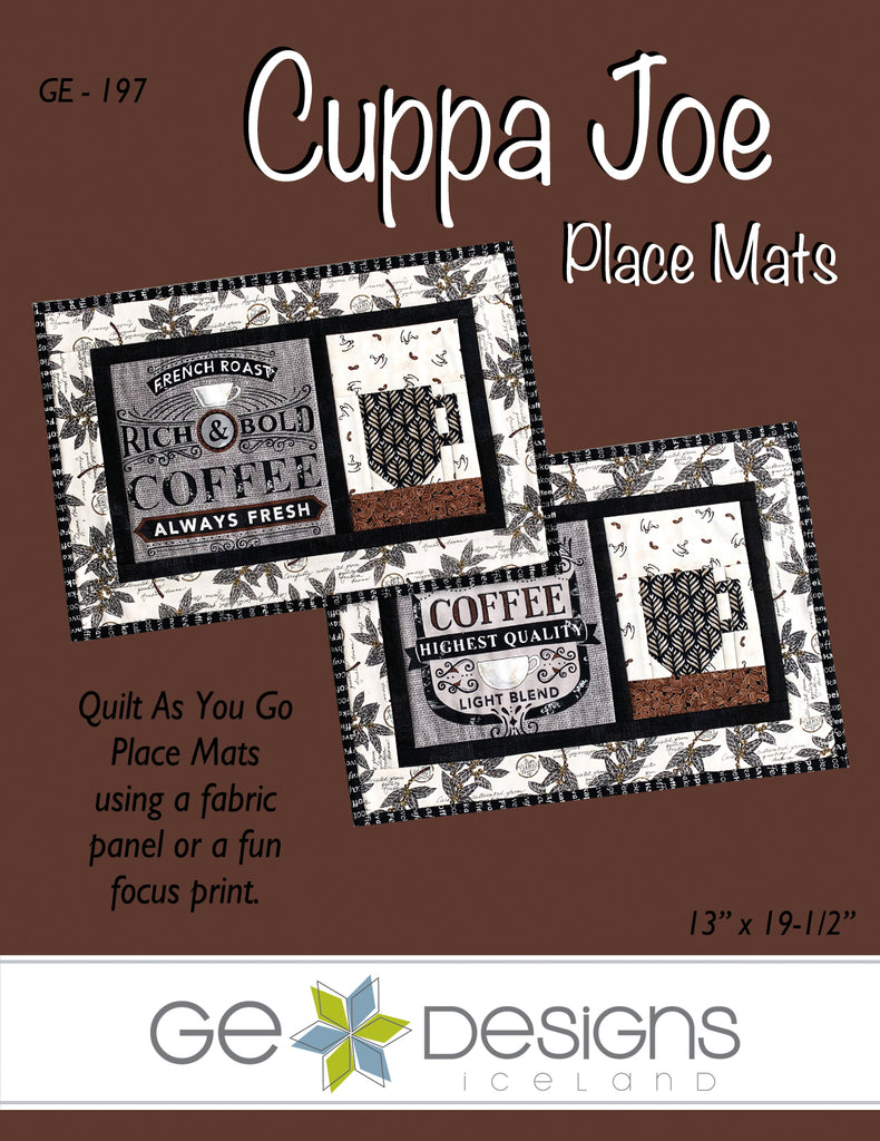 Cuppa Joe Placemat Pattern PDF 197 Pattern GE Designs   