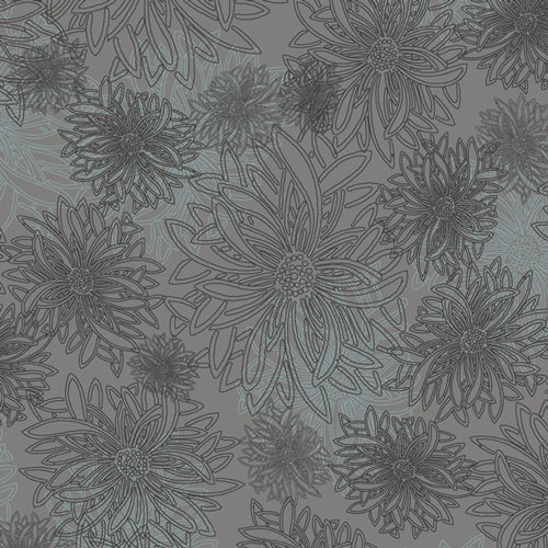 Floral Elements Stormy Sea 507, quilting fabric by Art Gallery
