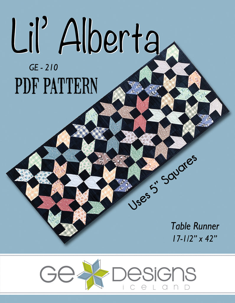 Lil' Alberta - PDF Table runner pattern 210 Pattern GE Designs   