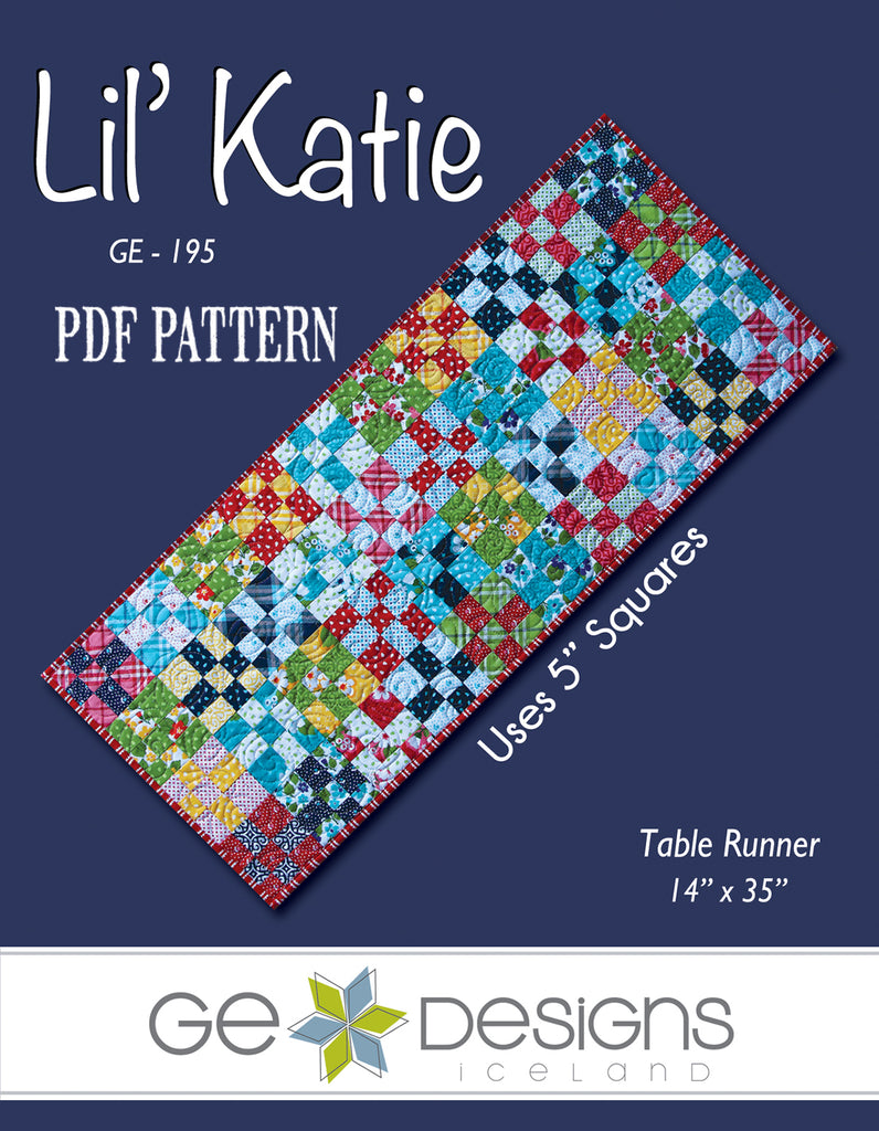 Lil' Katie - PDF Table runner pattern 195 Pattern GE Designs   