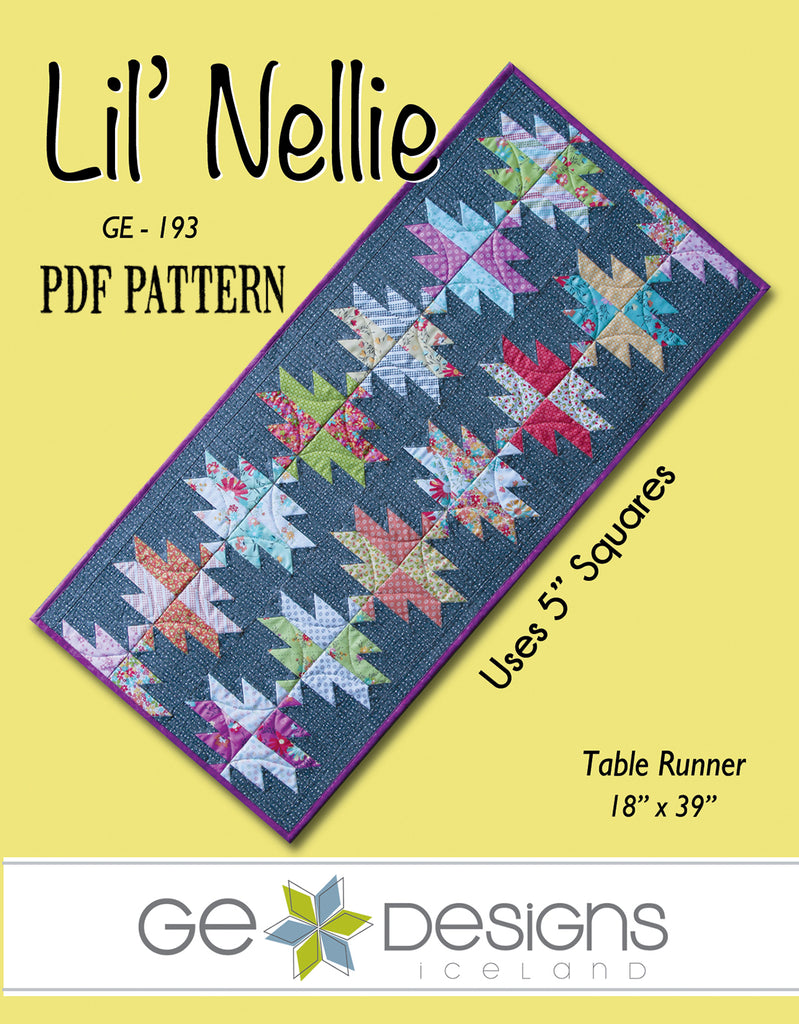 Lil' Nellie - PDF Table runner pattern 183 Pattern GE Designs   