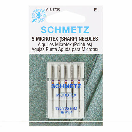 Microtex Sharps Sewing machine needles size 80/12 1730 Tool Checker   