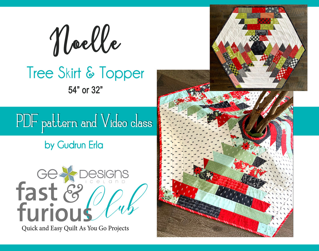 Noelle Tree Skirt and Topper - Pattern and video class FFC-November Pattern GE Designs   