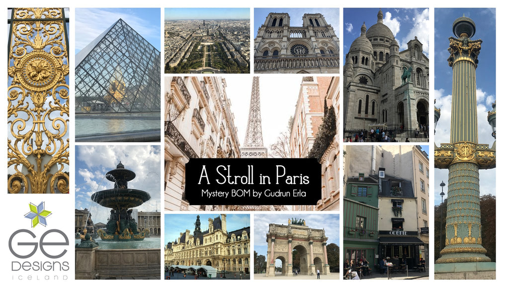 A Stroll In Paris - Part 9, Finishing,  Mystery BOM - pattern with video Pattern GE Designs   