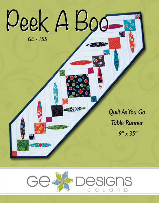 Peek A Boo Table Runner Pattern 155 Pattern GE Designs   