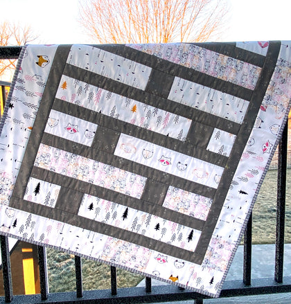 Pitter Patter Baby Quilt, a finished Quilt As You Go project
