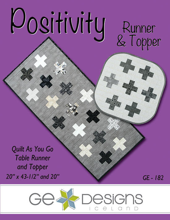 Positivity Table Runner & Topper Pattern 182 Pattern GE Designs   