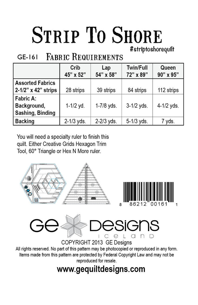 Strip To Shore Pattern 161 Pattern GE Designs   