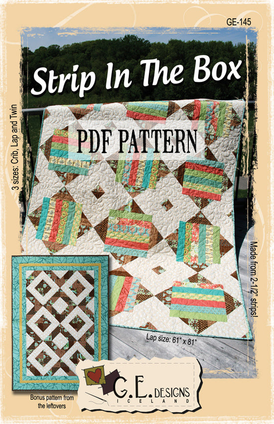 Strip In The Box PDF Pattern 145 Pattern GE Designs   