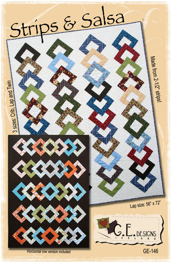 Strips & Salsa Quilt Pattern 146 Pattern GE Designs   