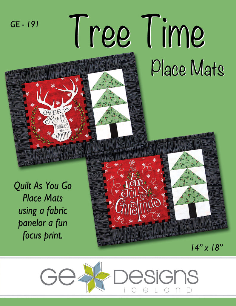 Tree Time Place Mats Pattern 191 Pattern GE Designs   