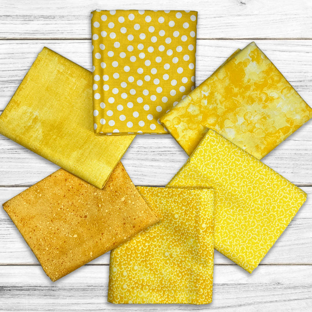 Mystery Basic Yellow Stash Builder Bundle Fabrics GE Designs   