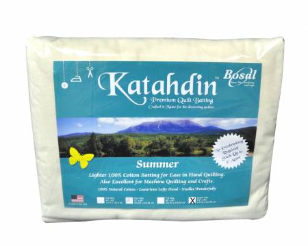 Katahdin Premium 100% Cotton Batting - Summer - 108in x 96in 393B-WHT Tool Checker   