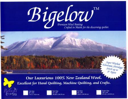 Bigelow 100% Wool Batting 90in x 94in W803B Tool Checker   