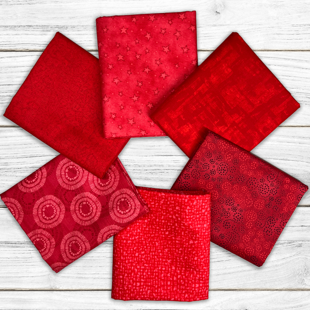 Mystery Basic Red Stash Builder Bundle Fabrics GE Designs   